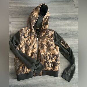 Treasure & Bond youth Camouflage Hooded Jacket sz 14/16 (xl)